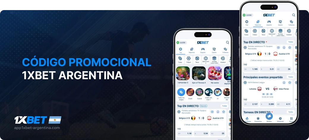 Código promocional 1xBet Argentina - App 1xbet Argentina