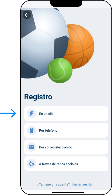 Regístrate e inicia sesión - App 1xbet Argentina
