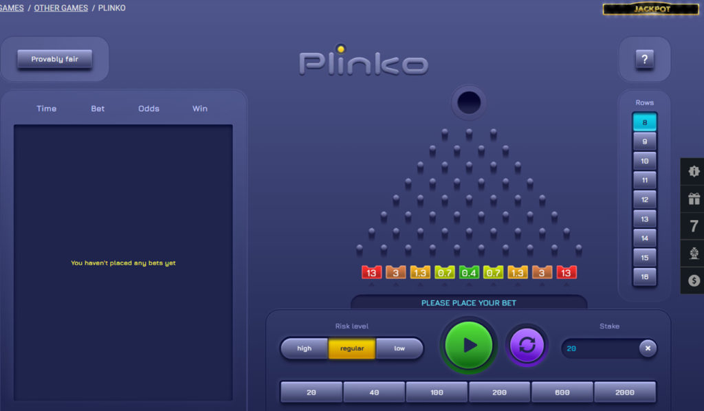 ¿Cómo empezar a jugar a Plinko en 1xBet?